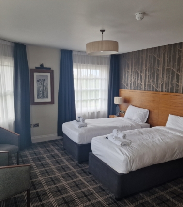 The Queen Hotel twin beds