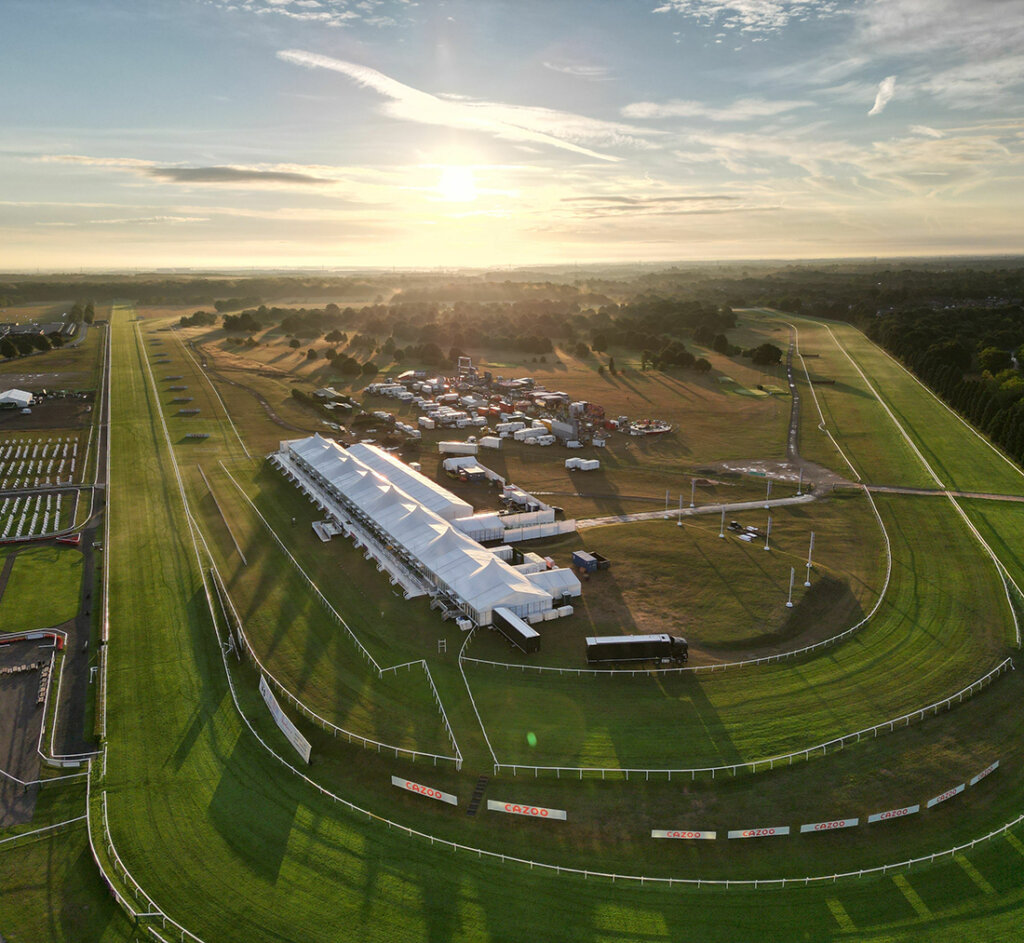 Aerial view of the Doncaster Racecourse in South Yorkshire
